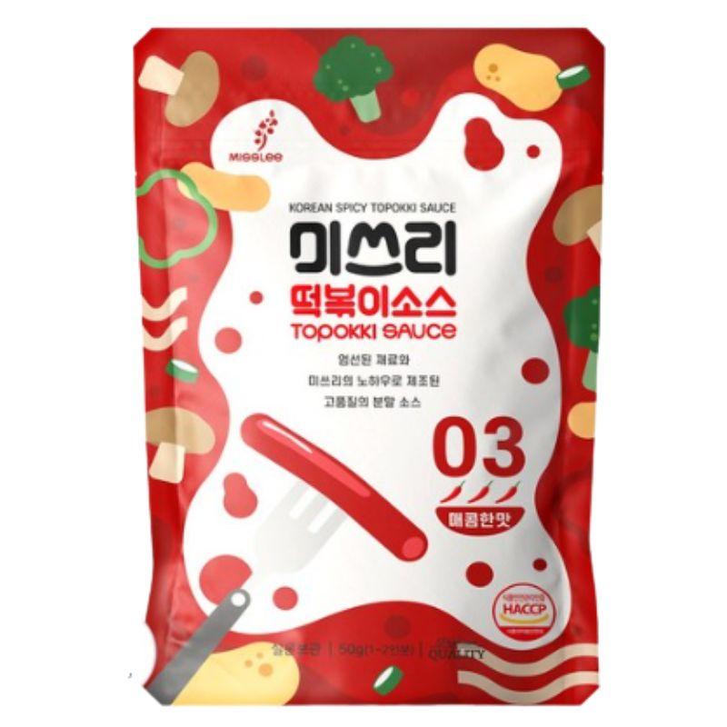 Miss Lee Tteokbokki Sauce Spicy Korean Rice Cake Sauce Hot Sweet Spicy Flavor 50g x3 1set(3ea)