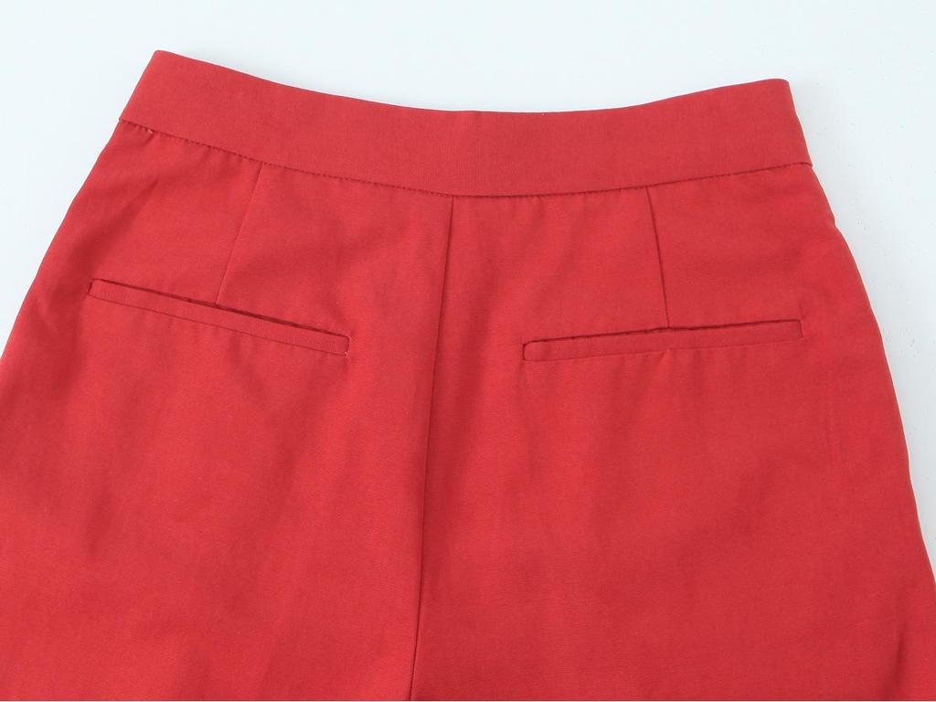 2025 Spring Women's European-American Fashion Double-Breasted Bandeau Top and Long Pants Set