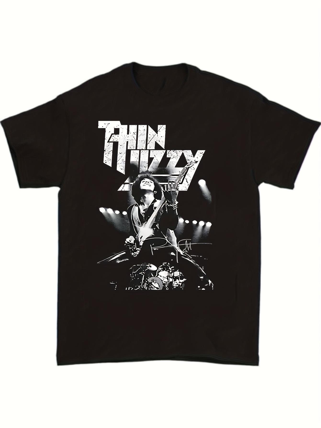 Thin Lizzy Phil Lynott Signature Black T-Shirt Available in Sizes S to XXL XXXL
