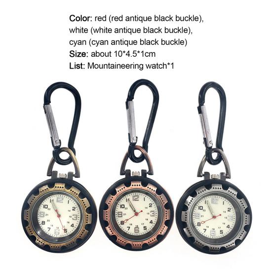 Digital Carabiner Watch Anti-oxidation Shock Resistance Vintage Climbing Hiking Clip On Quartz Watch