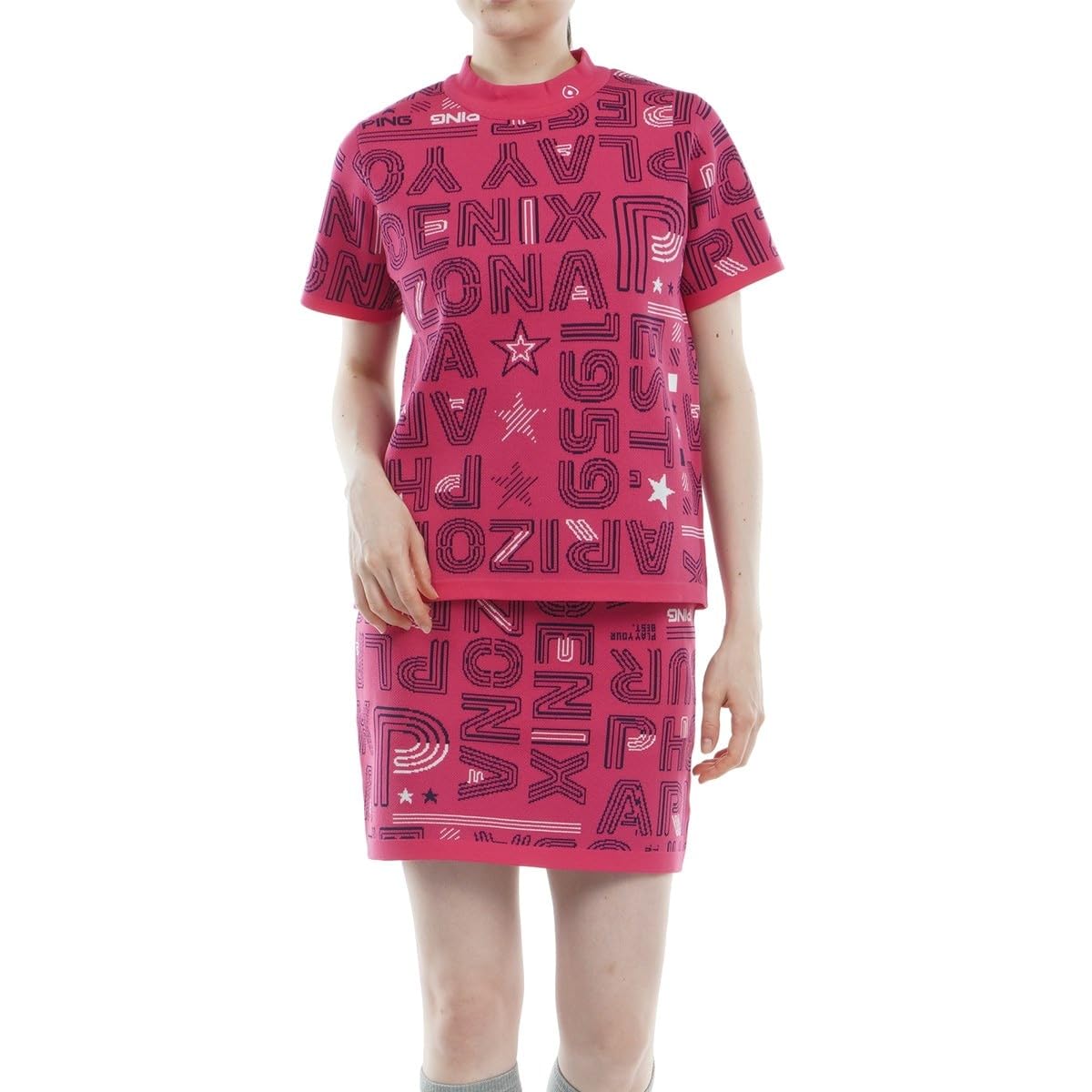 

Ping Apparel Knitwear Set and for Size Size S Women s High-Neck (Top Bottoms) Golf, 622-3272800, Pink,