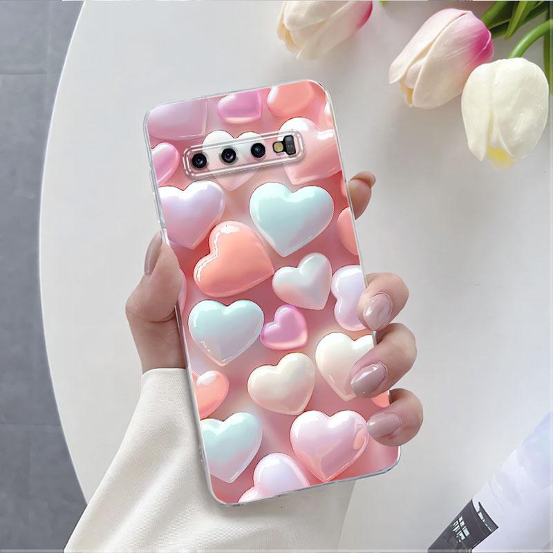 For Samsung S10 Plus S10 5G Case Luxury Phone Case For Samsung GalaxyS10 S10E Marble Flower Clear Soft Silicone Protective Cover