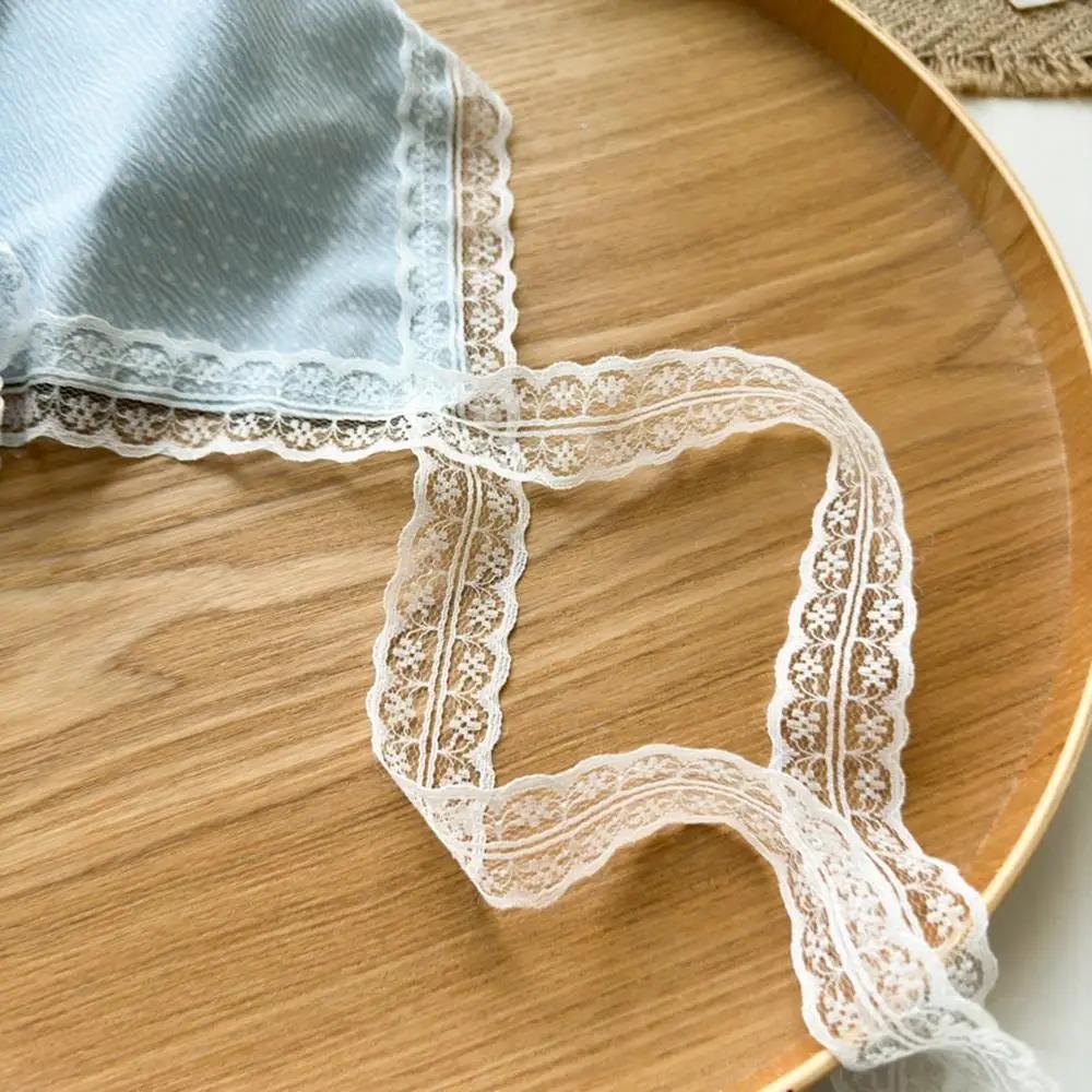 Girl's Hair Accessories Woven Hair Scarf Plaid Lace Retro Travel Photo Headband Women Headwarp Bandana Hair Band Y2K Hair Hoop