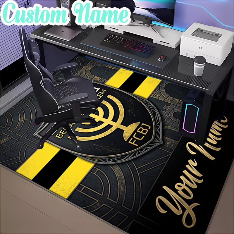 Custom Name Jerusalem Fc Logo Design  Rug, Office Rug, Chair Rug, Carpet for Living Rooms, Doormat Game Rug Home Decor Christmas Gifts