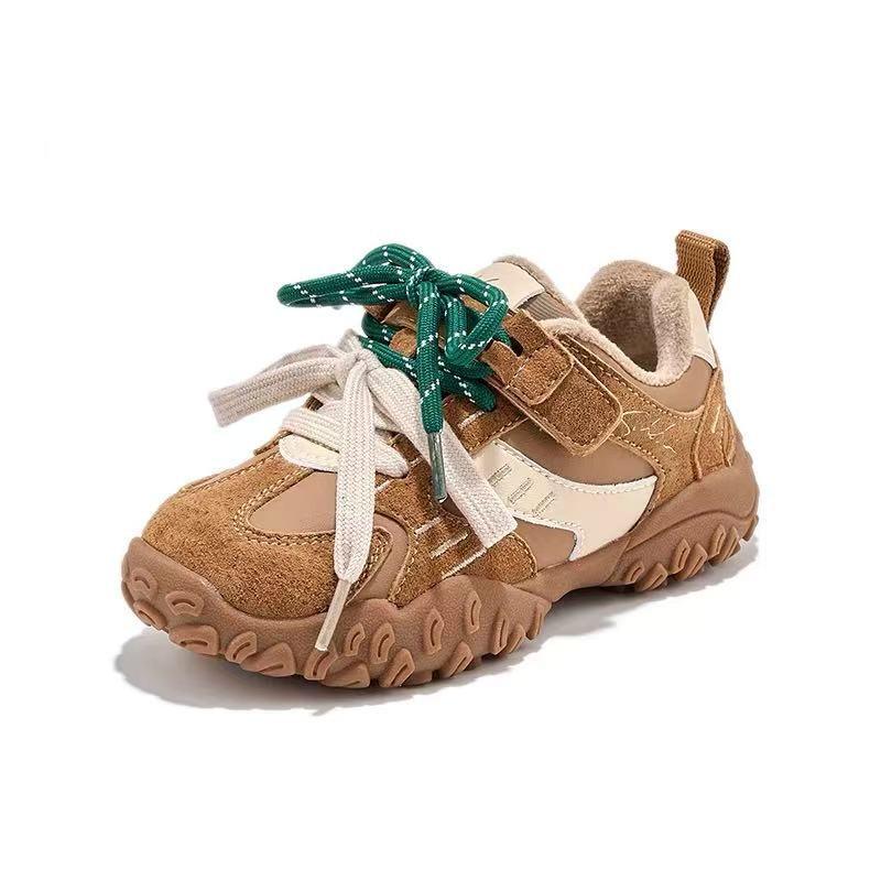 2025 Spring/Autumn Girls' Casual Shoes: Forrest Gump Style Parent-Child Sneakers with Winter Velvet