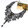 Gothic choker lace necklace women's neck chain simple exaggerated black collarbone chain fake collar handmade jewelry