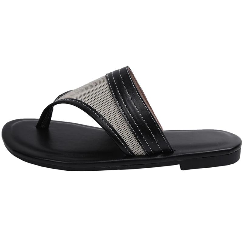 Fashion Luxury Women's Shoes 2025 New Flat Flip Flops Women Lightweight Clip Toe Soft Sole Slippers Woman Summer Non Slip Beach Sandals