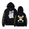 One Piece Anime Luffy Funny Graphic Print Hoodie Men Women Monkey D Luffy Manga Sweatshirt Streetwear Hip Hop Harajuku Y2K Fashion Pullover