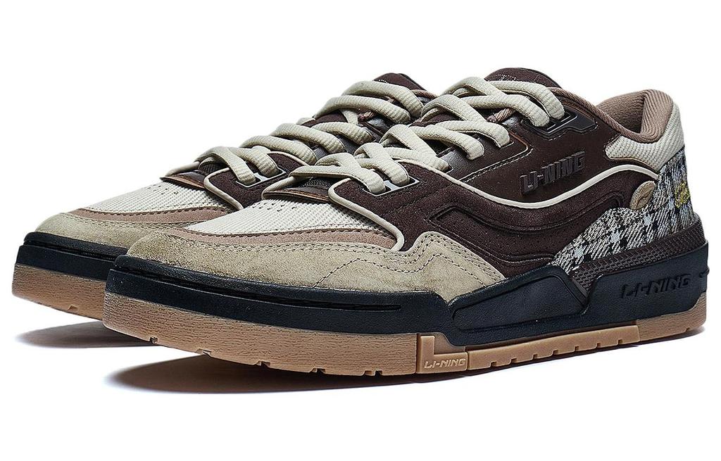 Li Ning 001 BTC Slip Resistant Low top Skateboard Shoes Men's Umber AGCT219-2