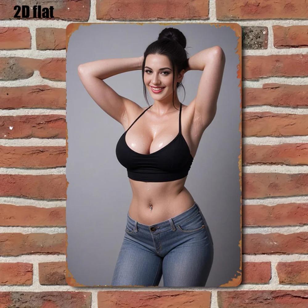 Vintage Metal Wall Decor Sign Retro 2D Plaque Farmhouse Kitchen Bar Home Art 20x30cm