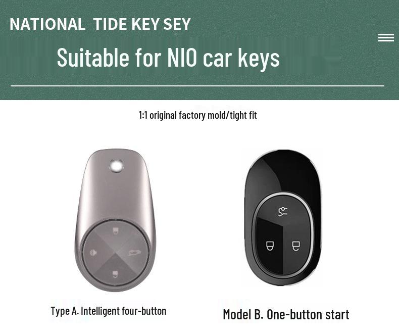 NIO ET5/ET7/ES6/ES8/EC6 Hochwertiges Wildleder Schlüsseletui - Unisex Auto Schutzschale Hülle