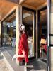 Spring/Summer 2025 Q Lady Red Floral Maxi Cami Dress with Slit