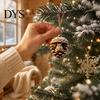 Festive Tree Trimmings Forest Animal Acorn Ornaments, Cozy Woodland Christmas 2D Acrylic Realistic Hanging Decor Pine Cone Pendant for Xmas Tree, Home