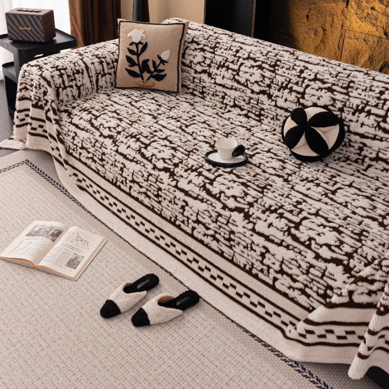 Winter Thick Plush Fabric Sofa Cover Fashion Durable Chair Pad for Living Room Comfortable Soft Furniture Protector Home Decor