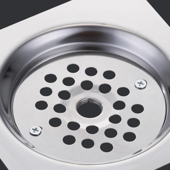 Stainless Steel Floor Drain Cover Precision Sealing Structure Blocks Odors Insects Foot-Pedal