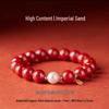 Cinnabar Bracelet Amulet for Women - Purple Gold Sand Beads, Gift for Best Friend or Girlfriend