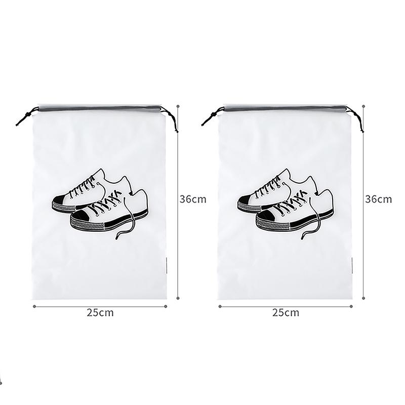 

2 шт. Портативный ПЭ Прозрачный Мешок для хранения обуви Дорожный упаковочный мешочек на кулиске Складной Водонепроницаемый Пыленепроницаемый Мешок для домашней обуви