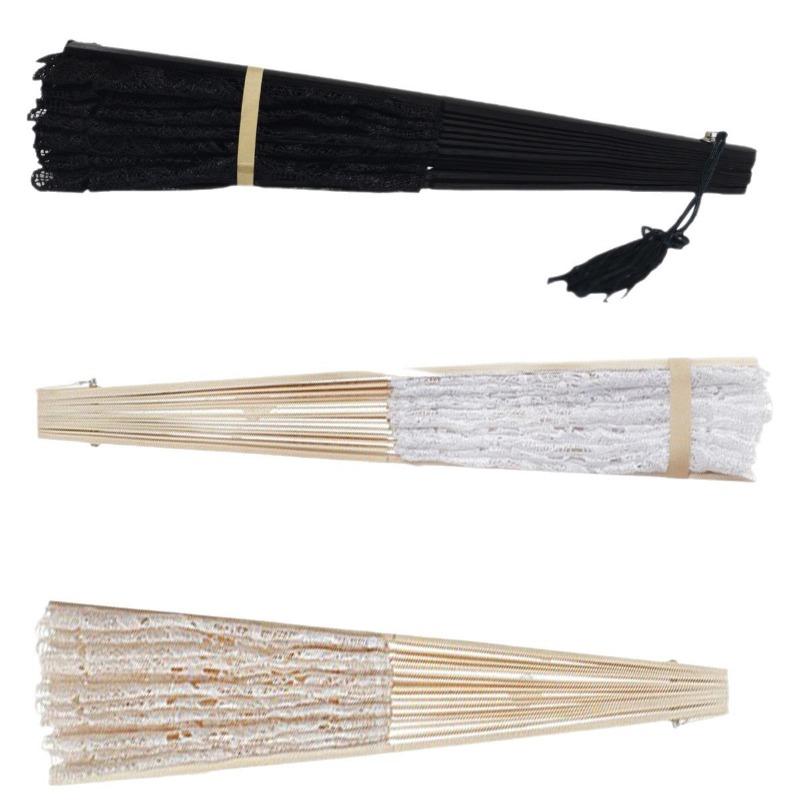 Faltfächer Brautgeschenk Party Spitzenfächer Massivholz Seidenstoff Faltfächer Antiker Stil Spitzenfächer
