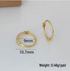 Korean S925 Sterling Silver Simple Hoop Ear Studs - Smooth K Gold-Plated Cartilage Rings