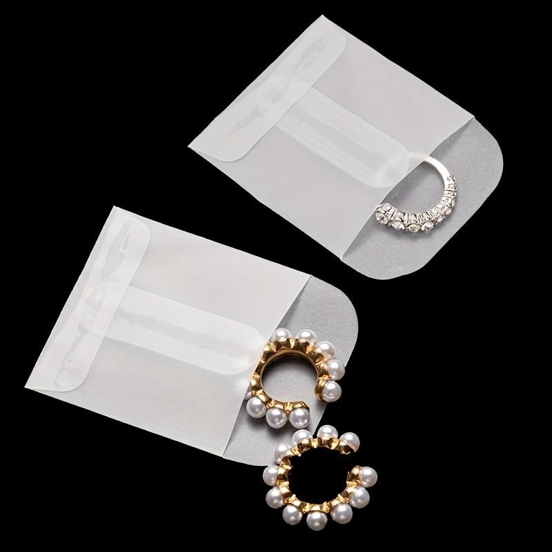 30pcs of Semi-Transparent Mini Envelopes,Designed for Storing Jewelry, Coins, And Seeds, Featuring Clear Self-Adhesive Packaging