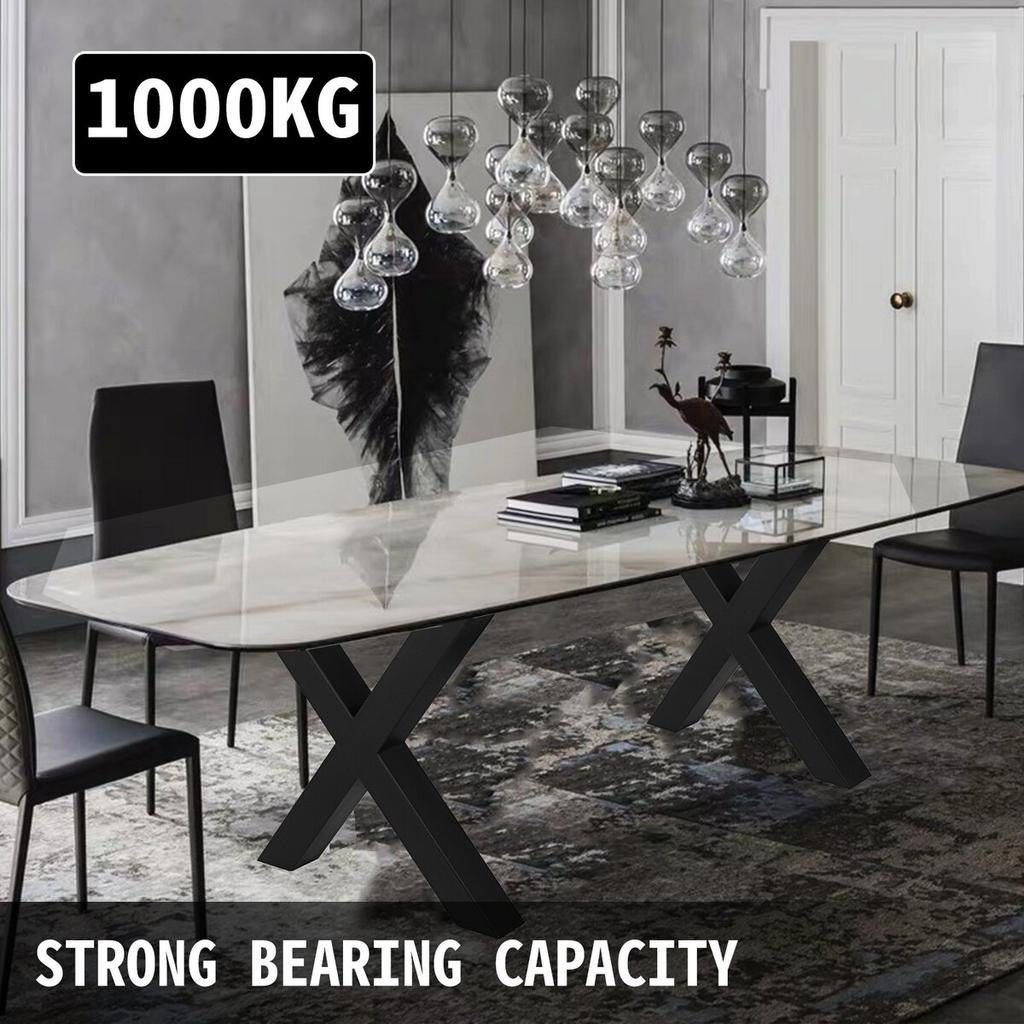 Metal Table Legs 28.4 x 29.9 Inch Black Table Legs Premium steel table legs with X-frame style Steel Bench Legs Country Style Table Legs Furniture Leg