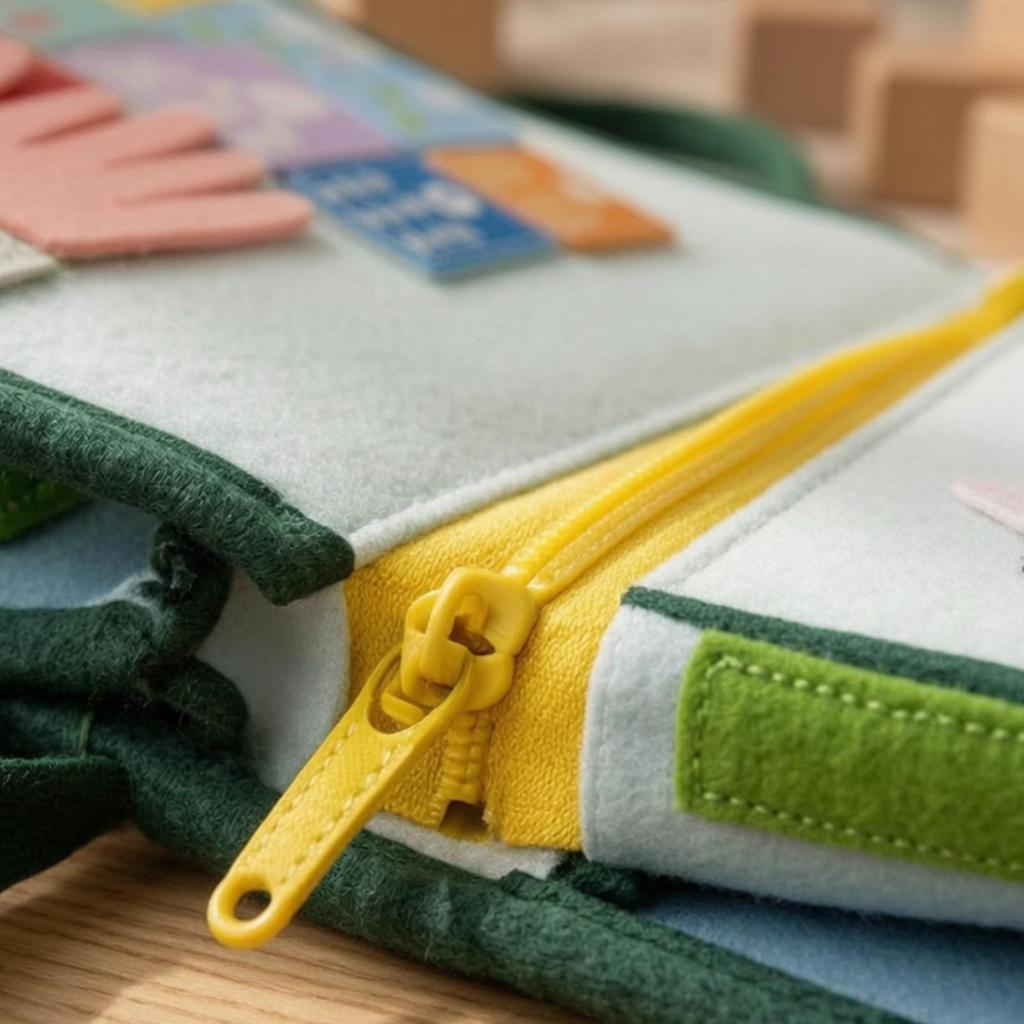 Soft Felt Learning Busy Board | Fine Motor Skills Development, Portable unfolds Design Style 1