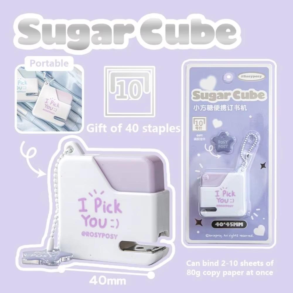 

Мини-цветной степлер Effortless, простая в использовании переплетная машина для школы и офиса фиолетовый