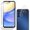 2Pcs For Samsung Galaxy A15 4G/5G Tempered Glass Screen Protector+Lens Protectors Guard