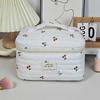 Women's Large Capacity Cherry Handbag: Portable Makeup and Toiletry Travel Bag