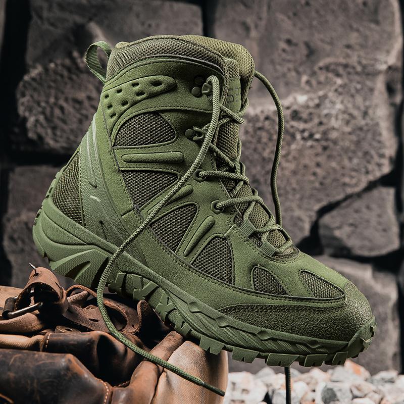Fashion New Tactical Boots Outdoor Camping Military Style Men's Spring Summer Season Hiking Shoes Comfortable Breathable Sports Gear