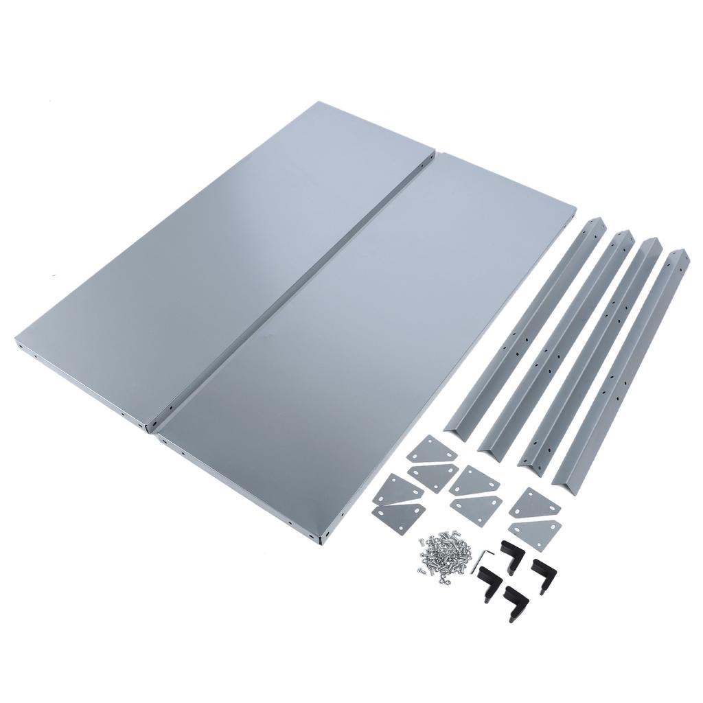 Metal Potting Bench 120KG Load Bearing Galvanized Iron Double Layers Greenhouse Potting Table with