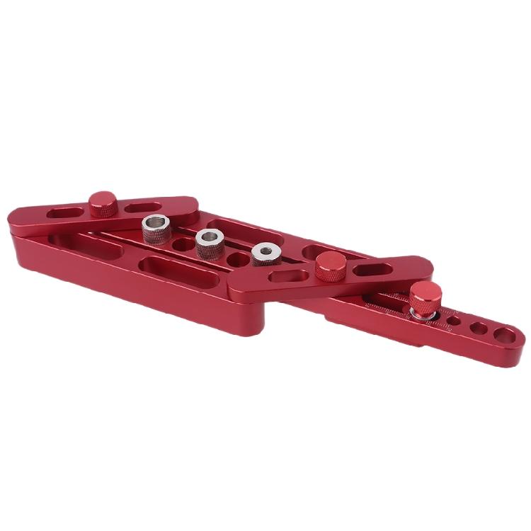 Woodworking 3-in-1 Dowel Hole Drilling Punching Locator Aluminum Alloy Tool