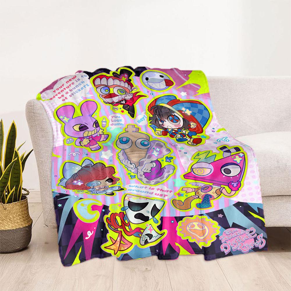 Digital Circus Blanket Soft Warm Cozy Great for Chair Bed Livingroom for All Occasions Digital Print Suitable for Gifting Relatives and Friends