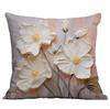 New Flower Pillowcase Imitating Three-dimensional Oil Painting Style Creative Floral Home Living Room Sofa Cushion Pillowcase