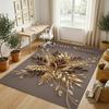 Tapete de Veludo Cristal Tema Jardim Floral Nome Personalizado Texto Tapete de Chão Macio Decoração de Casa