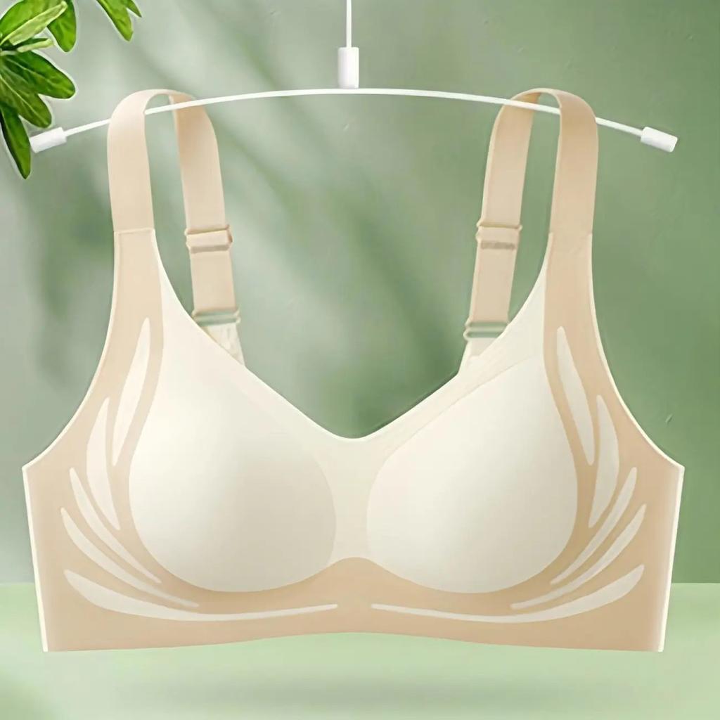 Popular Anti-sagging Seamless Bra for Women, No Steel Ring, Comfortable Gathering, Beautiful Back, Big Chest, Small Sports Underwear for Women