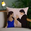 Movie The Vampire Diaries-D Pillow Case Anti-Dustmite Pillowcase Invisible Zipper Silky Short Plush Sofa Cushion Cover