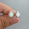 Twist Oval Opal Stud Earrings Versatile Vintage Versatile Earrings