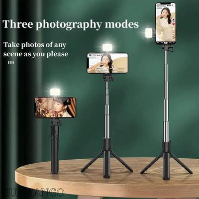 Bastão de Selfie Tripé Extensível Bluetooth Sem Fio com Controle Remoto Portátil Suporte de Tripé para Celular Smartphone Para Celular IOS Android