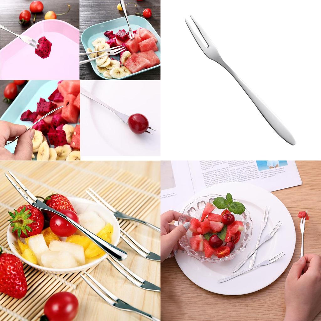 Stainless Steel West Tableware Fruit Forks Elegant Small Sized Snack Cake Dessert Utensils