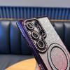 Water Diamond Frame Magnetic Flash Powder Suitable for Samsung S25ultra Phone Case S25EGDE Diamond-encrusted Lens Film A16 Case