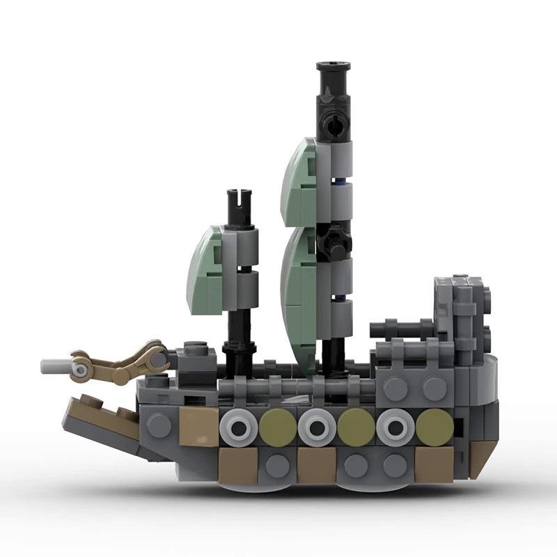 Creative Building Blocks Mini Pirate Ship Series Diy Assembled Toy Model Gift Ornaments