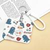 Horizontal Cute Cartoon Push Pull Card Covers Bus Card Sleeve Game Cards Case Credit Card Holder Lanyard Work Permit Holder