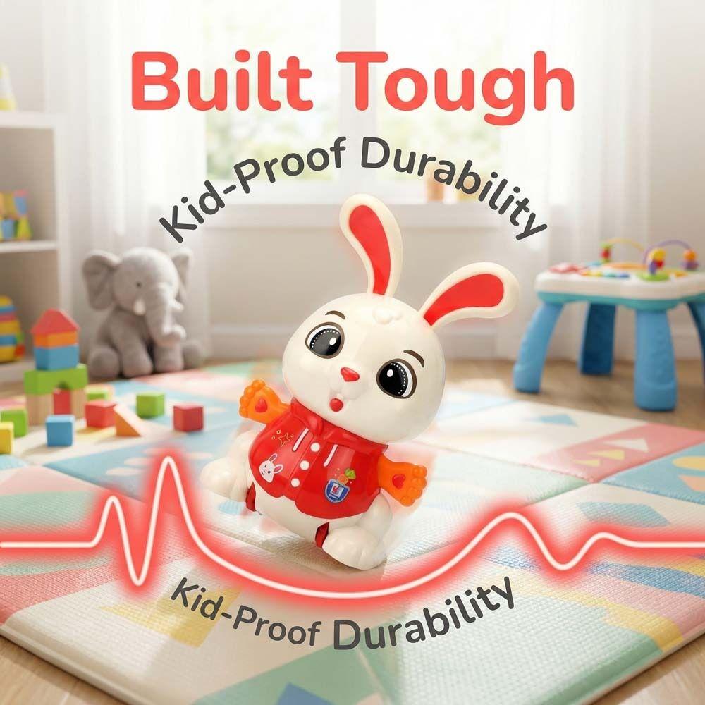 Light Effects Bunny Electric Toy Colorful Sound Kids Electric Bunny Toy  Birthday Gift