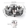 Stabiler drehbarer Pommeskorb mit Dip-Becher Frittierkorb Snackkorb Restaurant