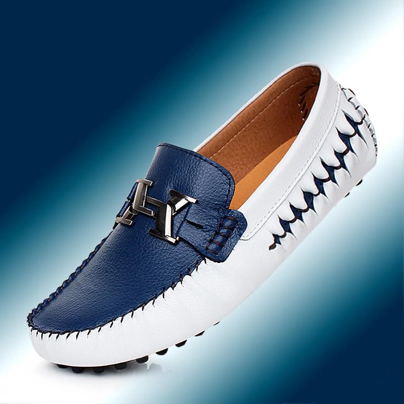 

Мужская обувь из натуральной кожи Модные балетки Мужская обувь класса люкс Лоферы Мужские Легкие мокасины для вождения Слипоны Повседневная мужская обувь 38