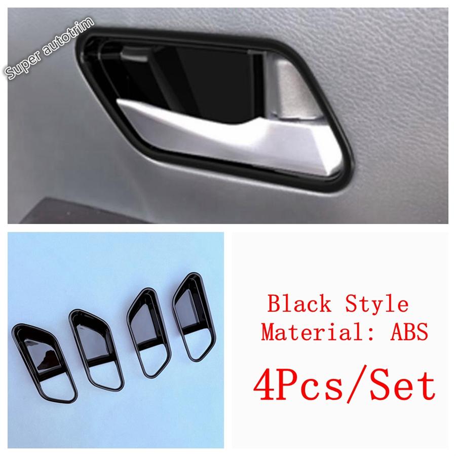 Car Inner Door Handle Bowl Frame Decoration Cover Trim For Nissan Kicks 2025 2026 ABS Black / Carbon Fiber Accessories Interior