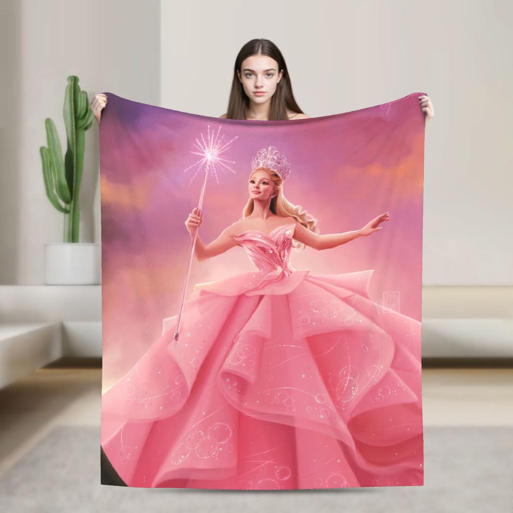 Couverture Pelucheuse Chaude Wicked 2 Film Musical Affiche Glinda Flanelle Housse Canapé-Lit Salon