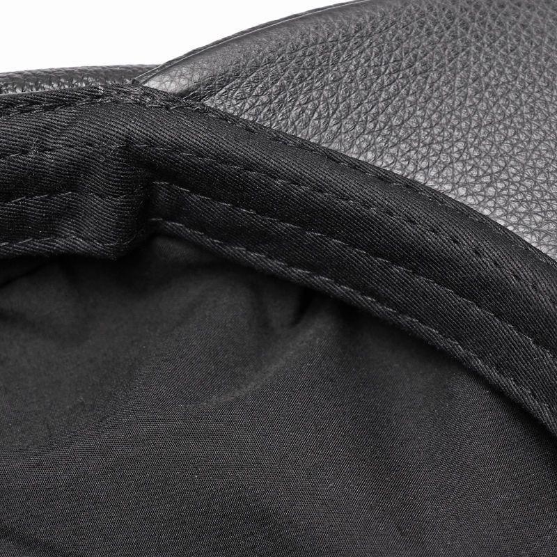 100% Real Leather Newsboy Cap & Beret, British Style Peaked Octagon Hat for Men and Women Unisex