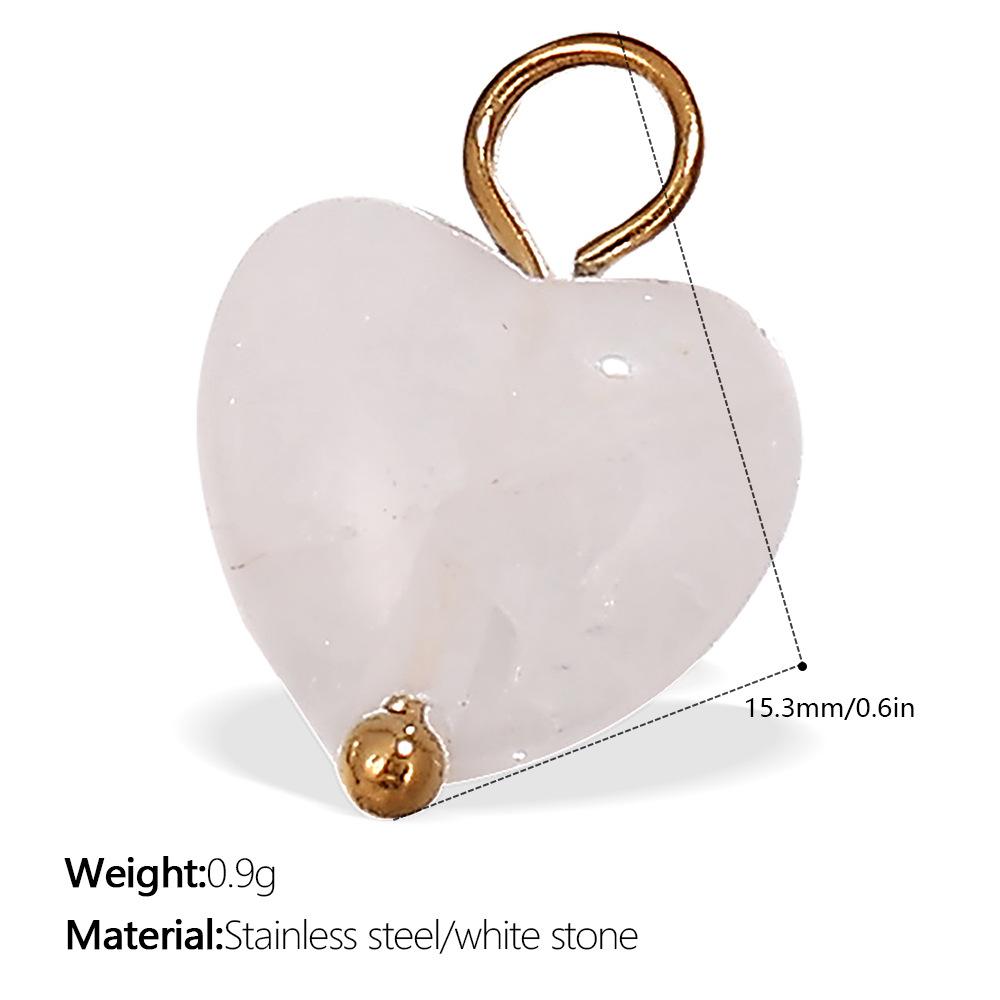  DIY Stainless Steel Gold Color PVD Plated Heart-Shaped Pendant Accessory for Handmade Jewelry Making Wholesale